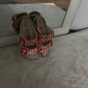 Birkenstock Flor Hearts Red